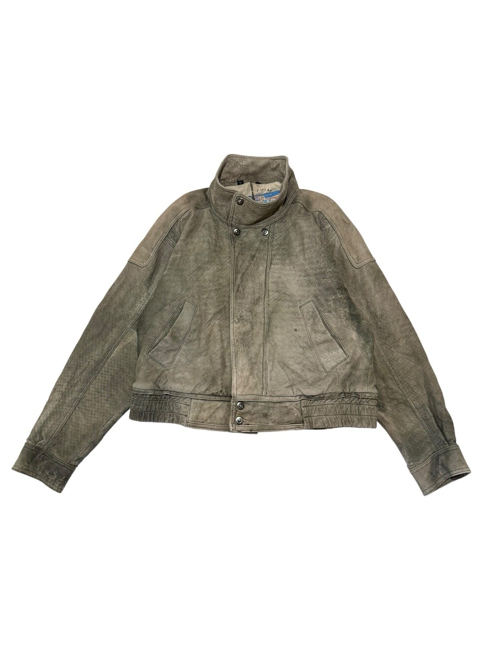 Vintage Great Horizon Express Leather Bomber Jacket Size 44 Members Only Men’s